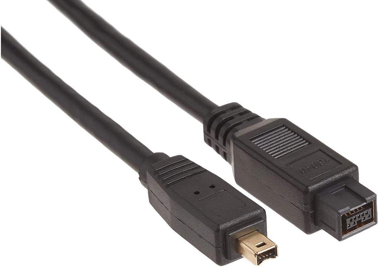 Alt view image 2 of 2 - NEON Firewire IEEE 1394 180cm - 4-pin to 9-pin Connectors Cable Color Black Model C155-94B-1.8
