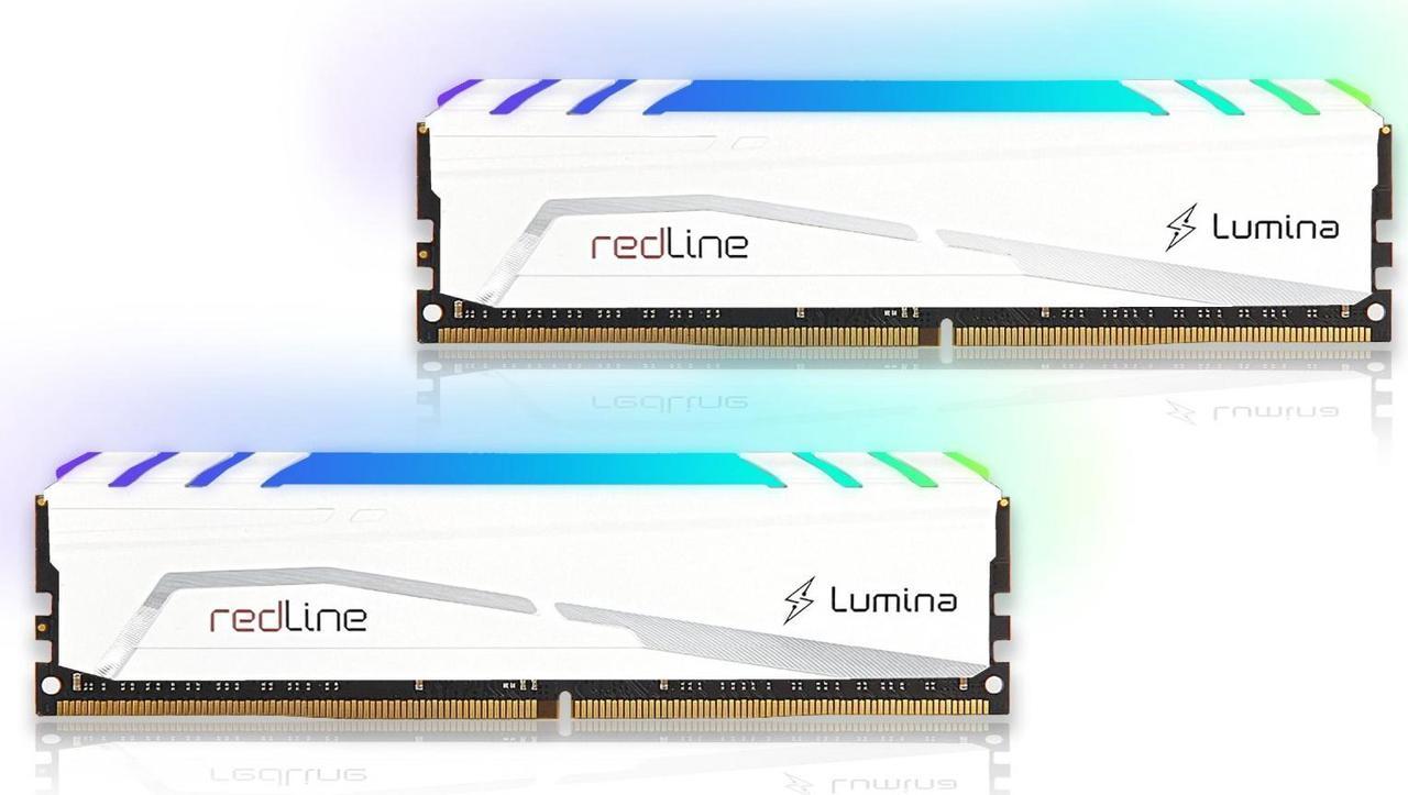 16GB Mushkin Redline Lumina RGB DDR4 3600MHz PC4-28800 CL14 Dual Channel Kit - White