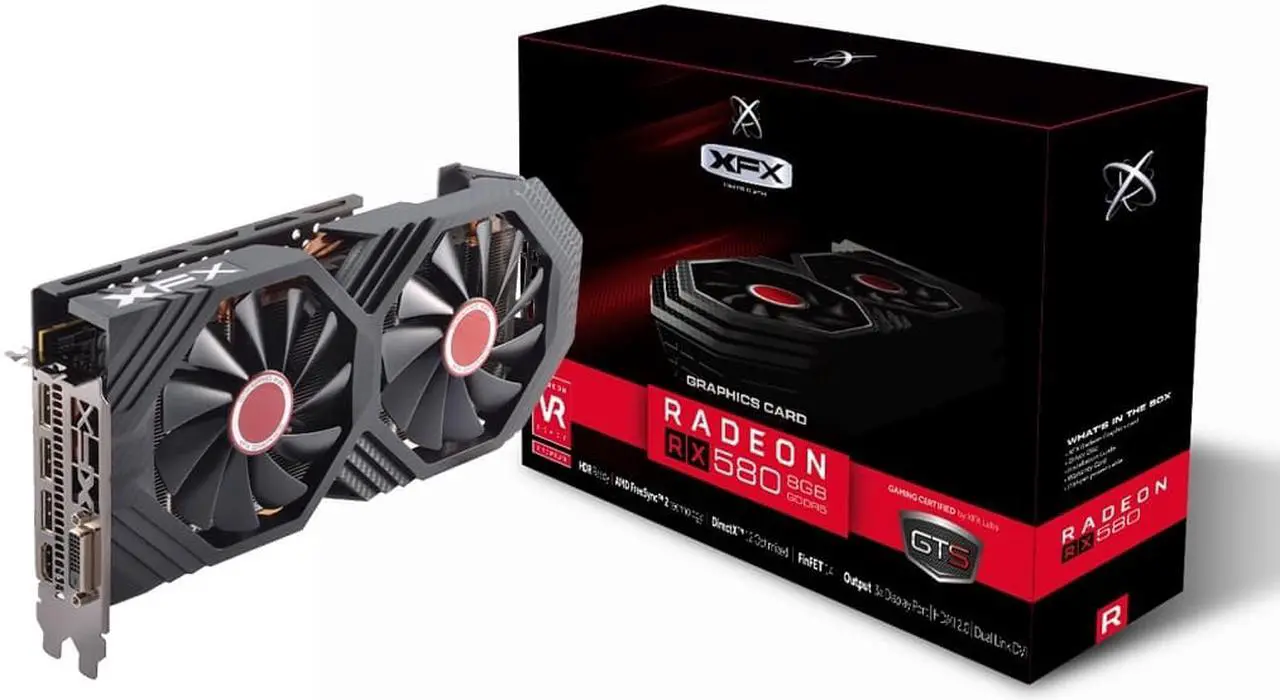 Alt view image 9 of 16 - XFX Radeon RX 580 8GB DDR5 PCI Express 3.0 CrossFireX Support Graphics Card RX-580P8DFD6