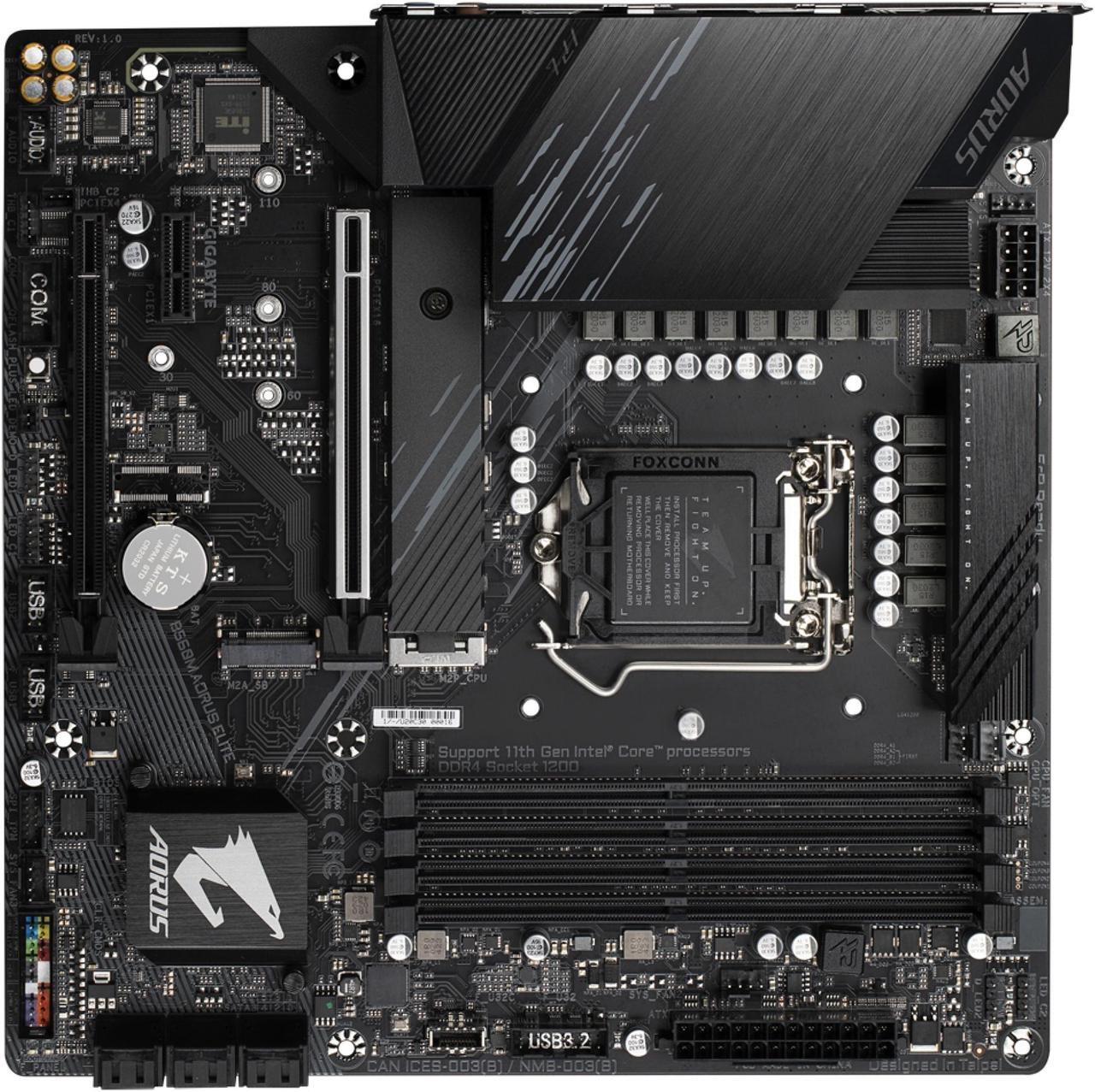 Main image of GIGABYTE AORUS B560M AORUS ELITE LGA 1200 Intel B560 SATA 6Gb/s Micro ATX Intel Motherboard