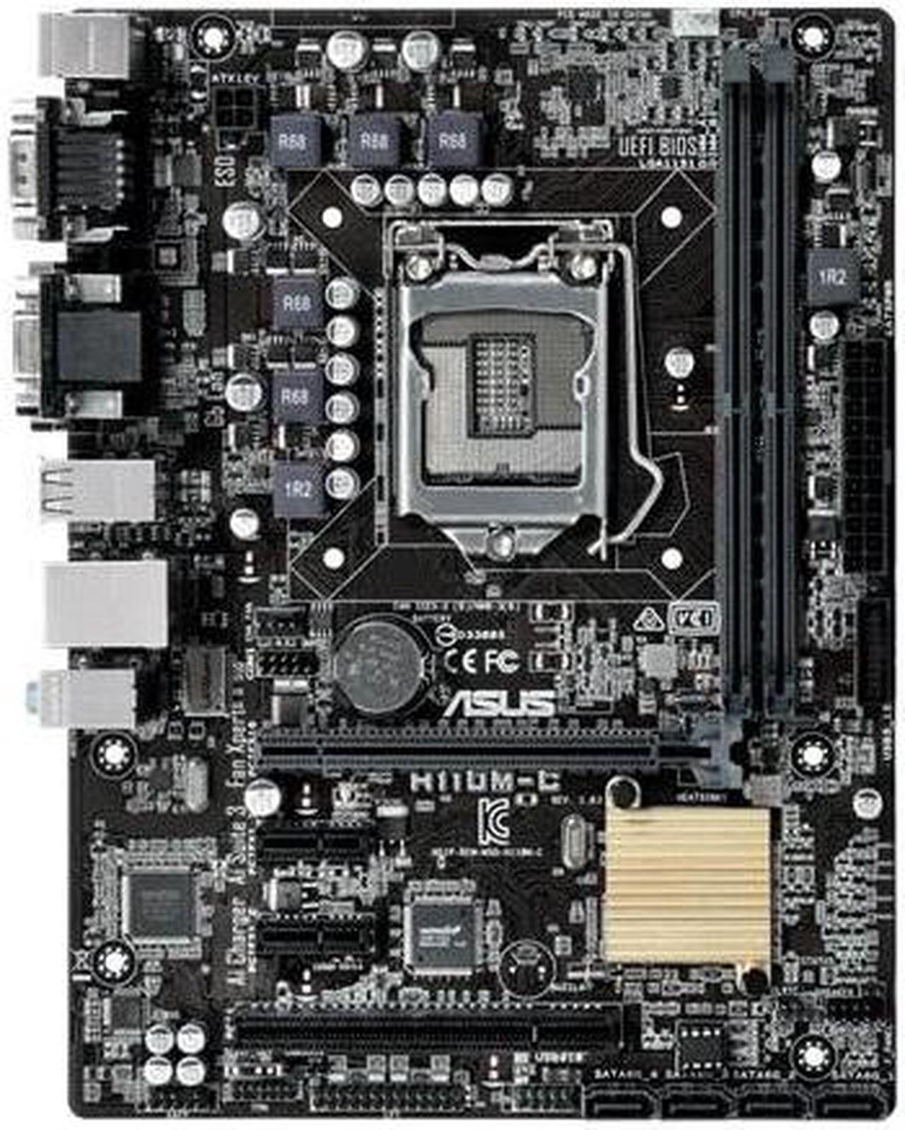 Alt view image 4 of 7 - ASUS H110M-C (90MB0NY0-M0EAY0) LGA 1151 Intel H110 SATA 6Gb/s USB 3.0 uATX Intel Motherboard