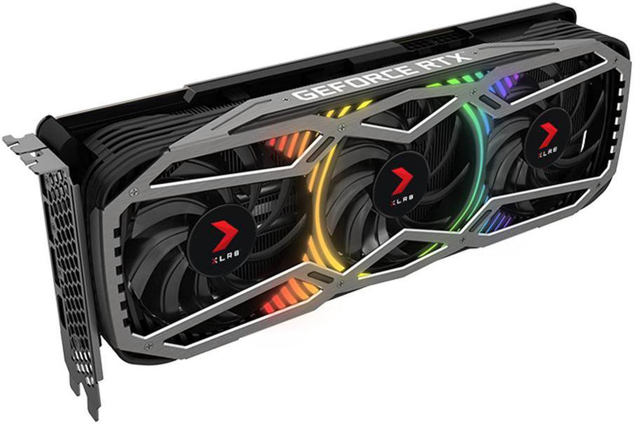 Alt view image 8 of 18 - PNY GeForce RTX 3070 8GB XLR8 Gaming Revel Epic-X RGB Triple Fan Graphics Card LHR VCG30708LTFXPPB