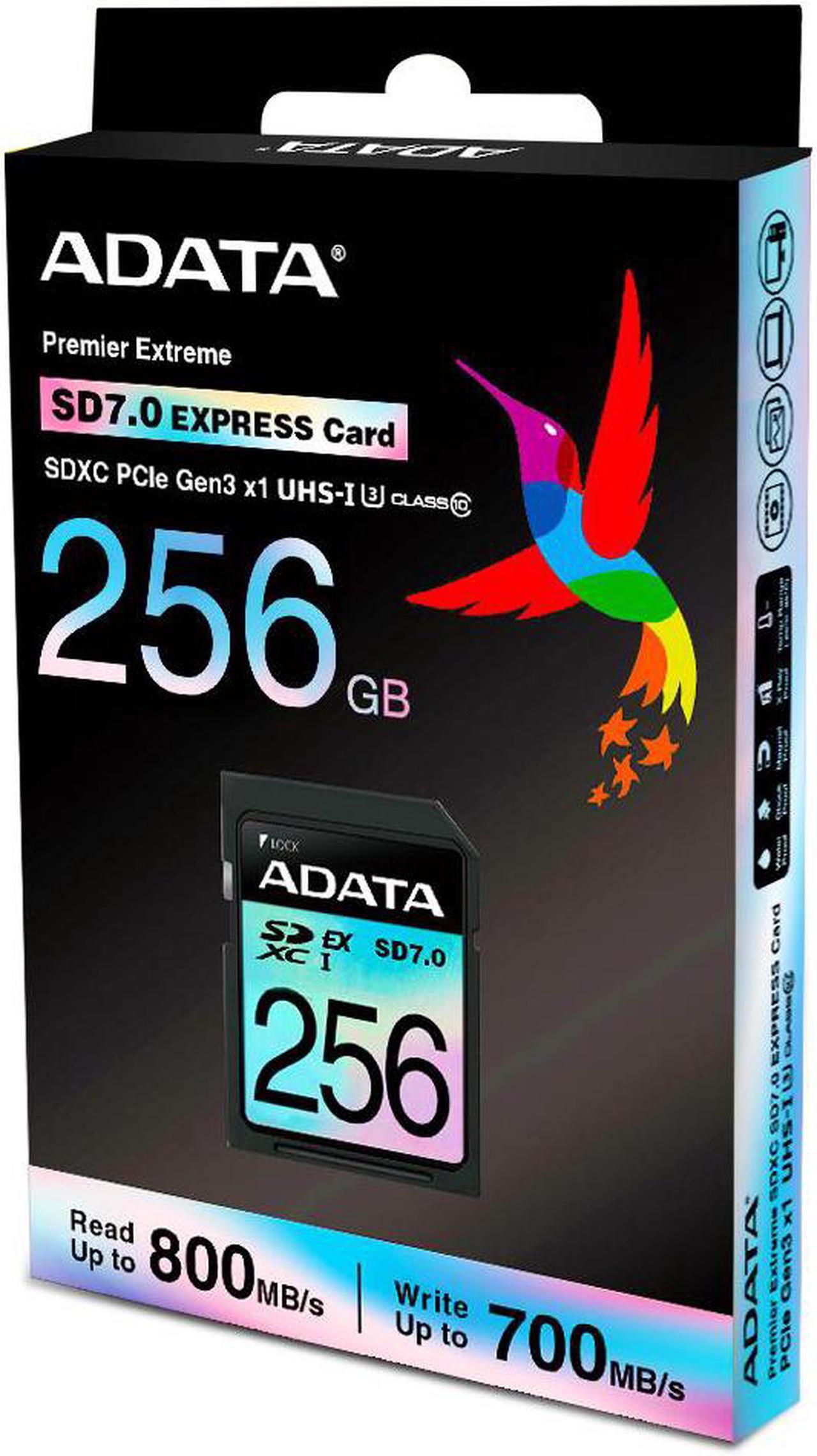 Alt view image 2 of 4 - 256GB AData Premier Extreme SD Express Card SDXC PCIe Gen3 UHS-I U3 SD7.0