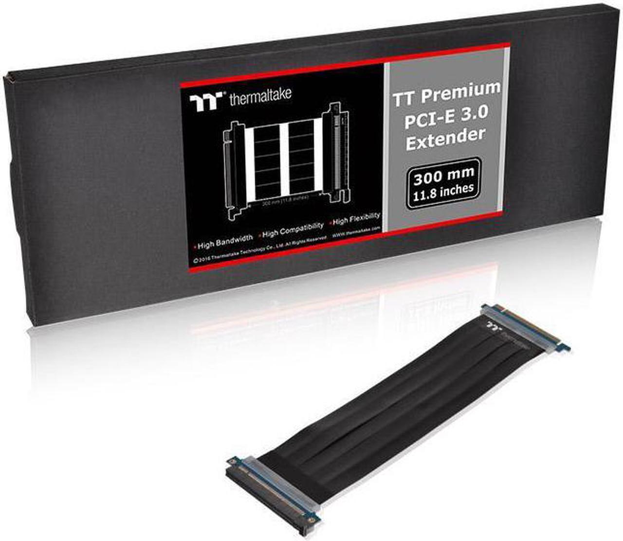 Alt view image 17 of 20 - Thermaltake AC-045-CN1OTN-C1 TT Premium PCI-E x16 3.0 Extender Riser Cable 300mm Graphic Cards - Black