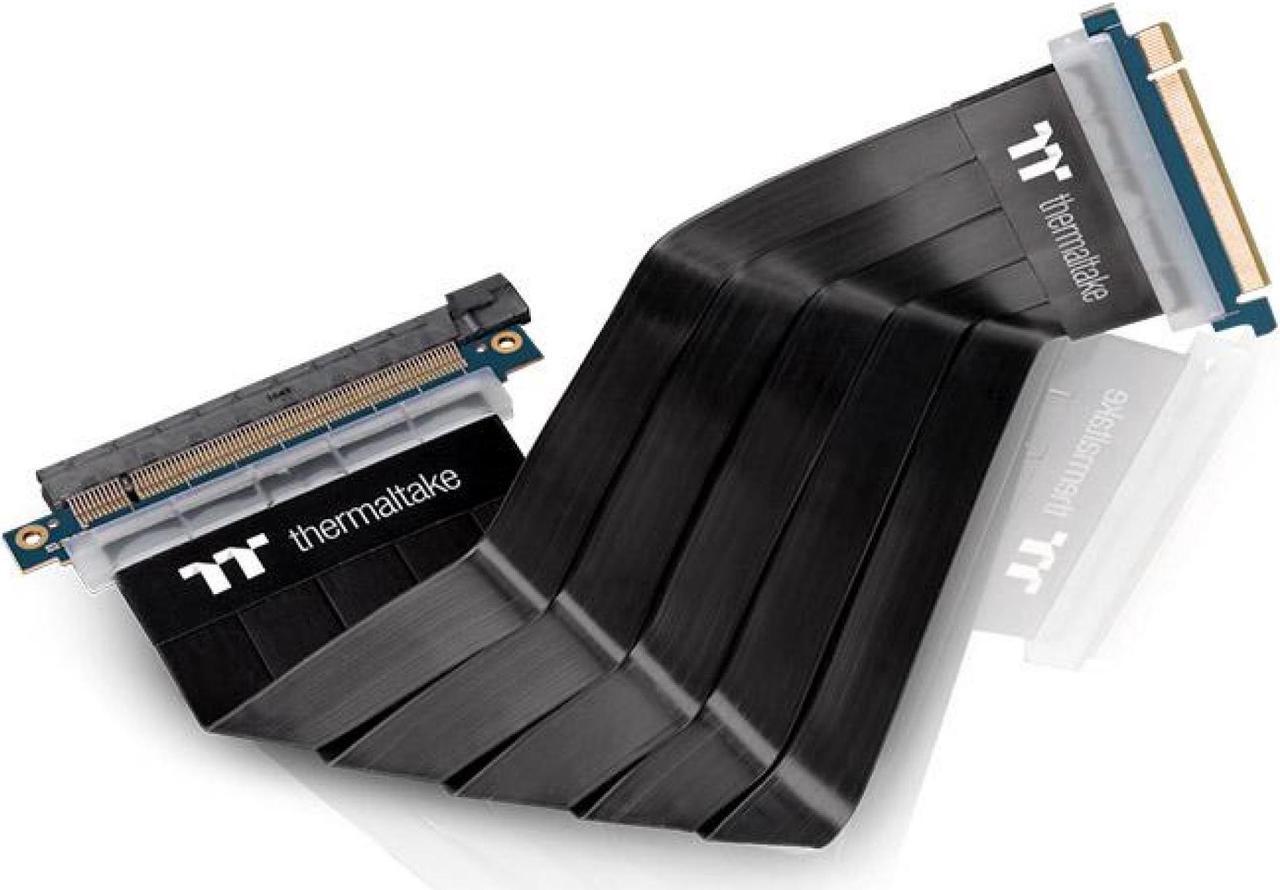 Alt view image 18 of 20 - Thermaltake AC-045-CN1OTN-C1 TT Premium PCI-E x16 3.0 Extender Riser Cable 300mm Graphic Cards - Black