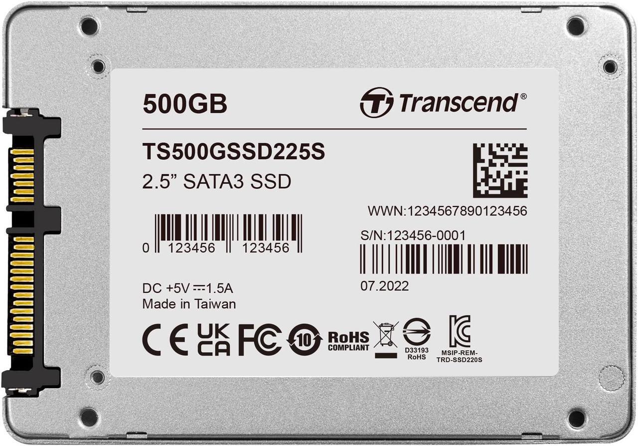 Main image of 500GB Transcend SSD225S SATA 6Gb/s 2.5-inch SSD Solid State Disk