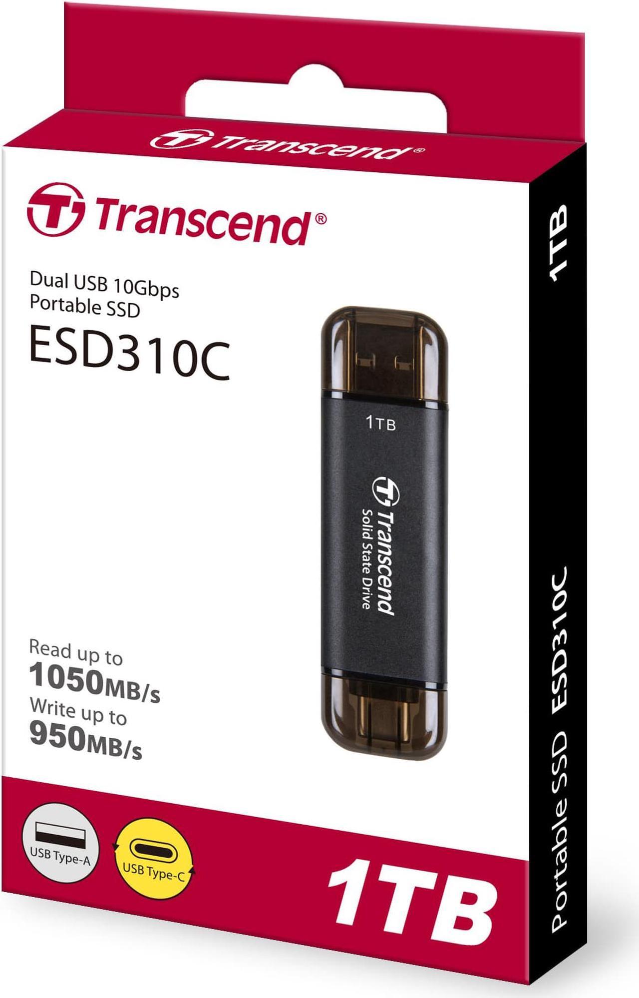 Alt view image 4 of 6 - 1TB Transcend ESD310C Dual USB Portable SSD (USB Type-A and Type-C)