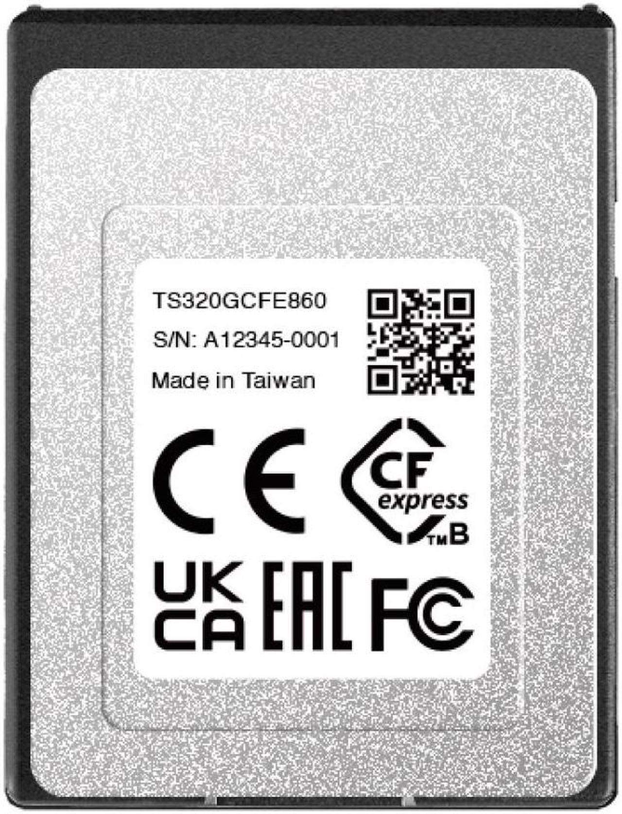 Alt view image 2 of 3 - 320GB Transcend CFexpress 860 Type B Memory Card NVMe PCIe Gen3 x2