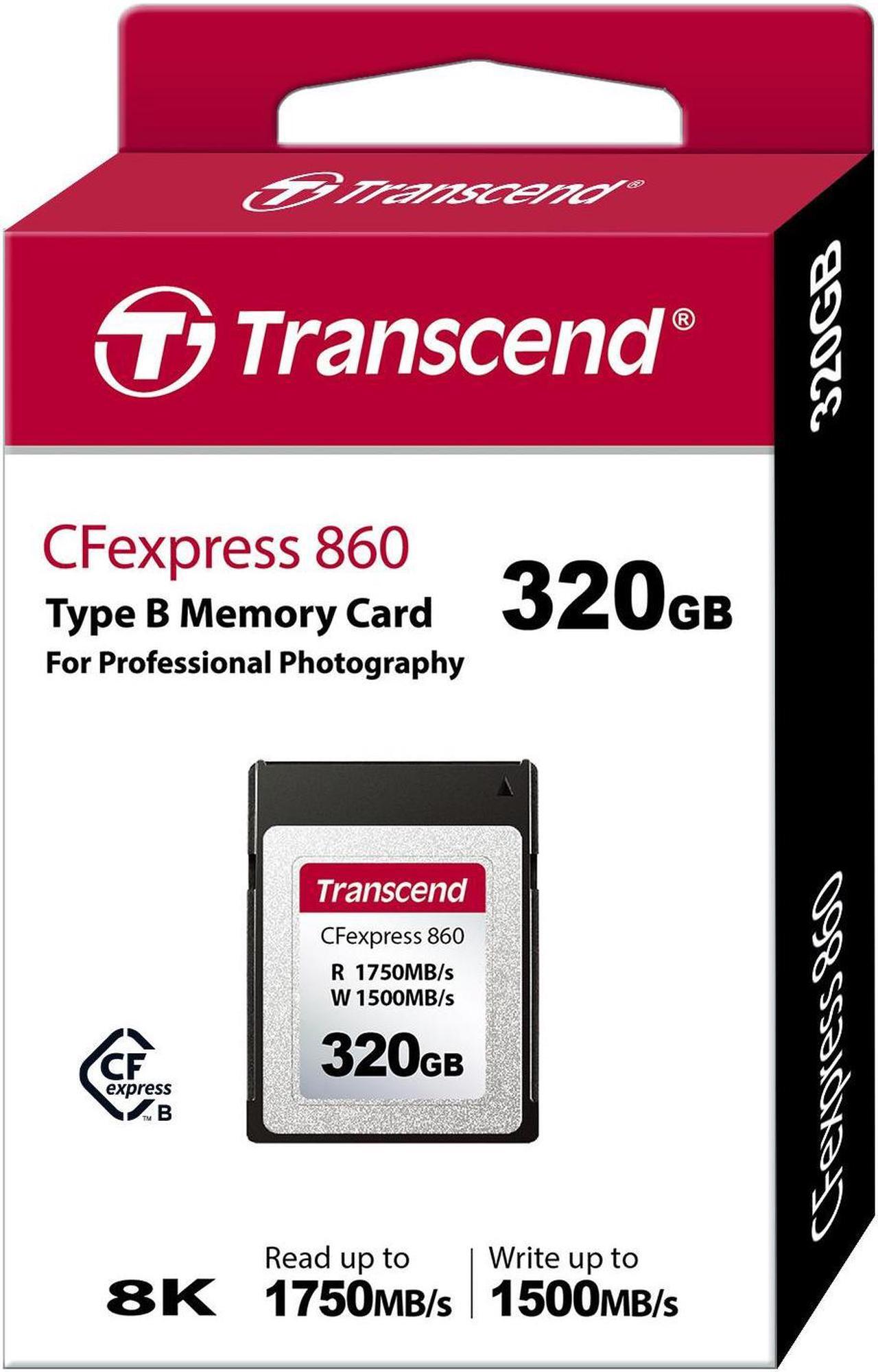 Alt view image 3 of 3 - 320GB Transcend CFexpress 860 Type B Memory Card NVMe PCIe Gen3 x2