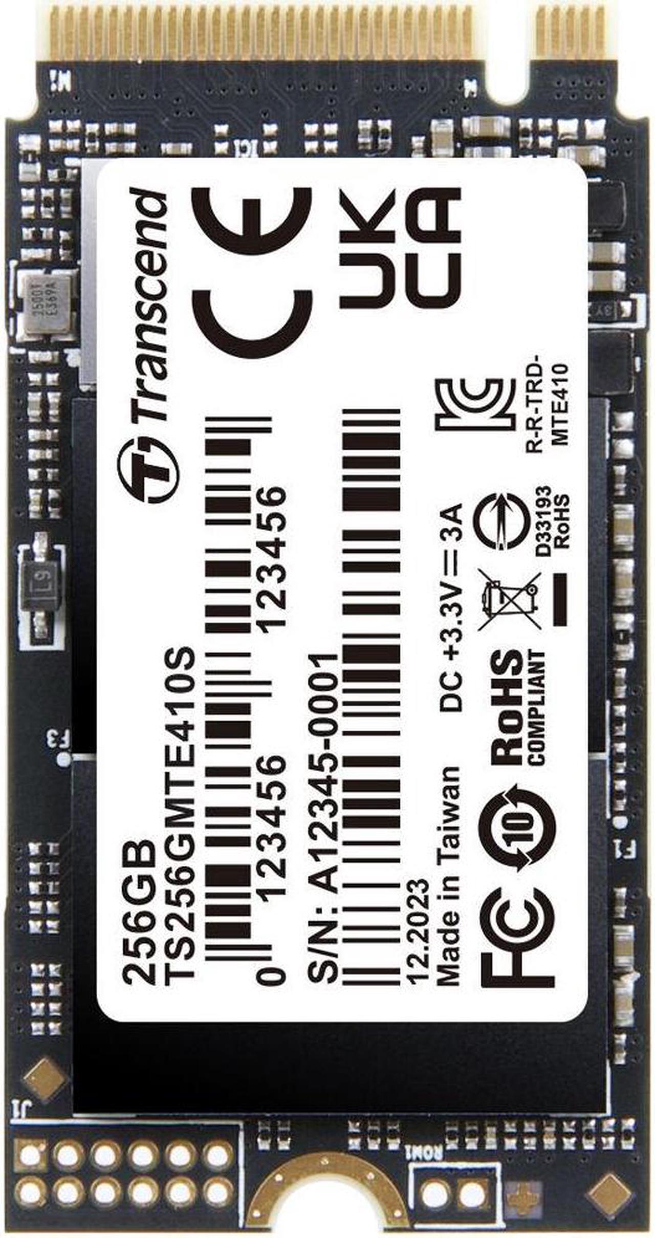 Alt view image 3 of 3 - 256GB Transcend 410S NVMe PCIe 4.0 M.2 2242 Gen4 x4 Internal SSD