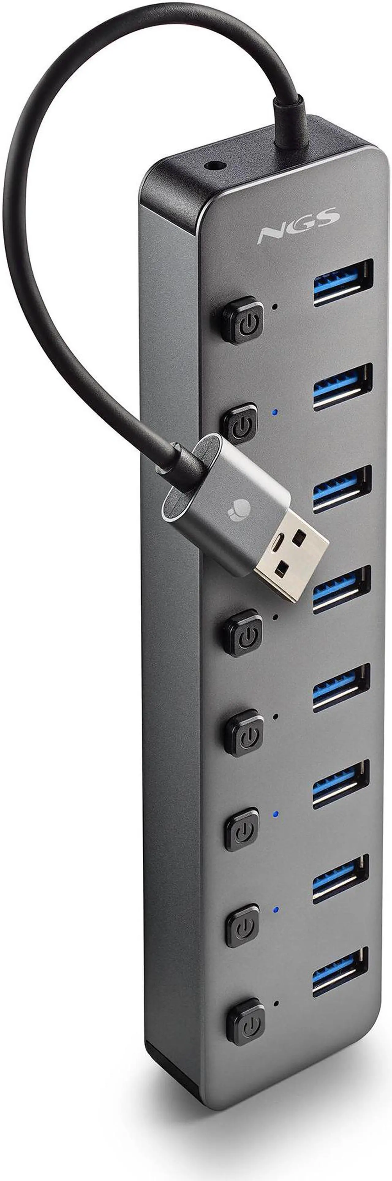 Main image of NGS IHUB8, 8 Ports USB 3.0 Hub with Power Adapter 5V/3A