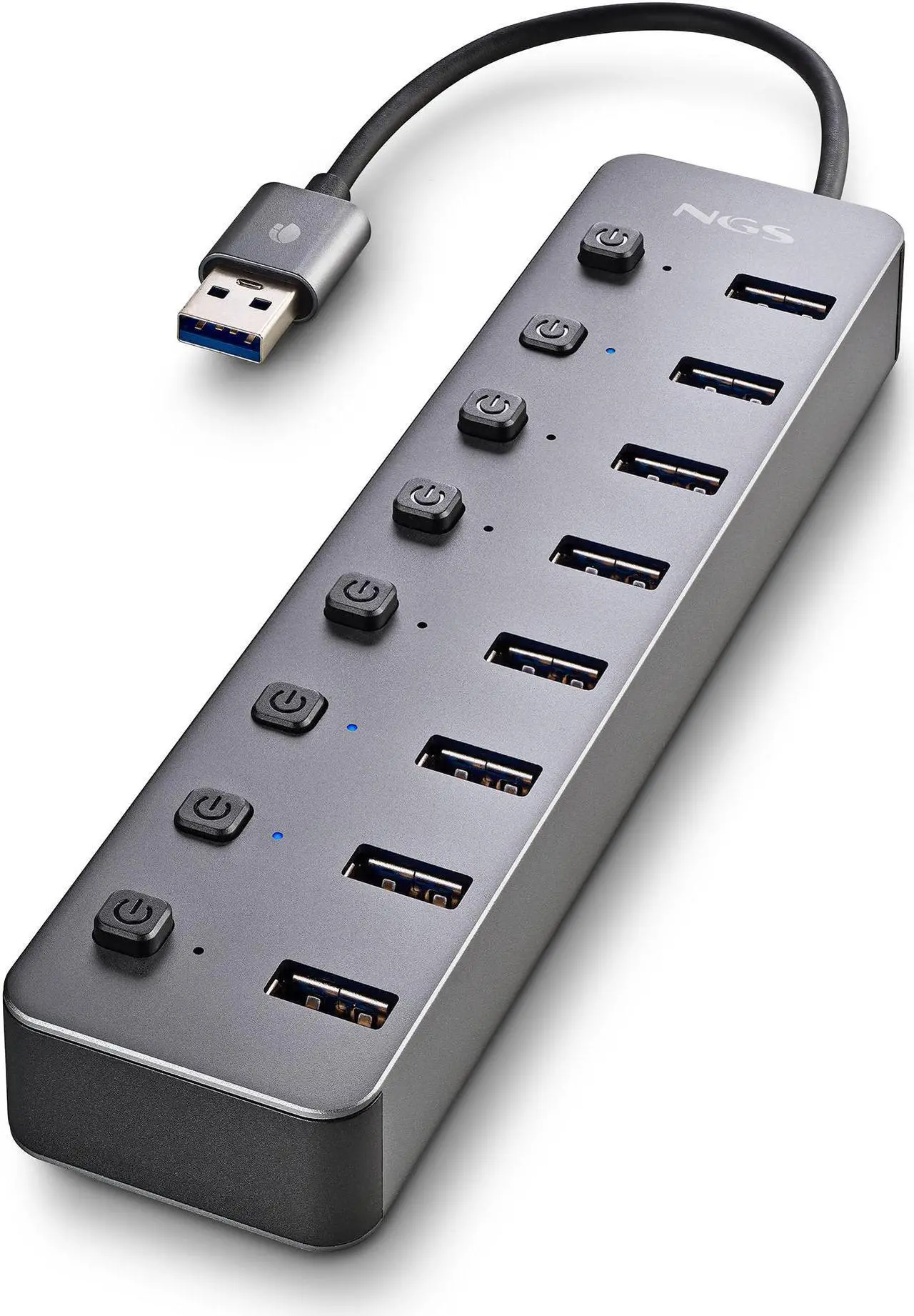 Alt view image 2 of 5 - NGS IHUB8, 8 Ports USB 3.0 Hub with Power Adapter 5V/3A