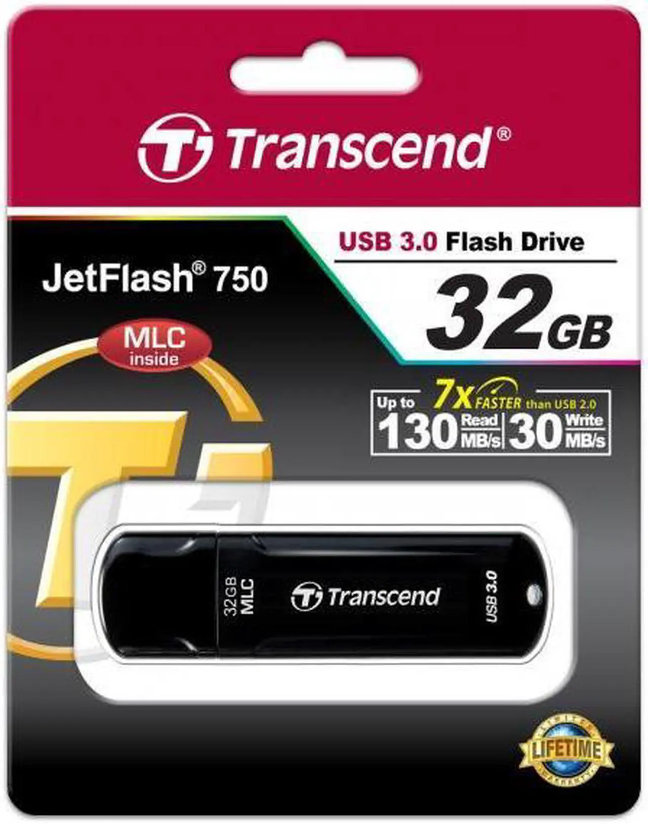 Alt view image 2 of 20 - Transcend 32GB JetFlash 750 USB 3.0 Flash Drive