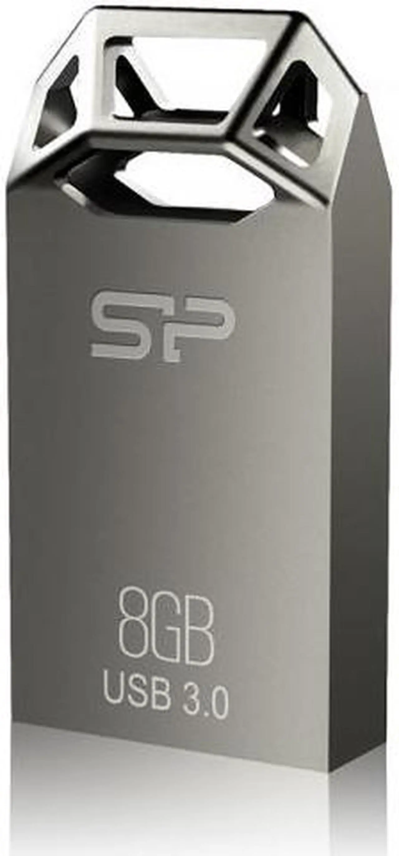 Alt view image 2 of 6 - Silicon Power 8GB Silicon Power Jewel J50 USB3.0 Zinc-Alloy Compact USB Flash Drive Titanium Edition Model SP008GBUF3J50V1T