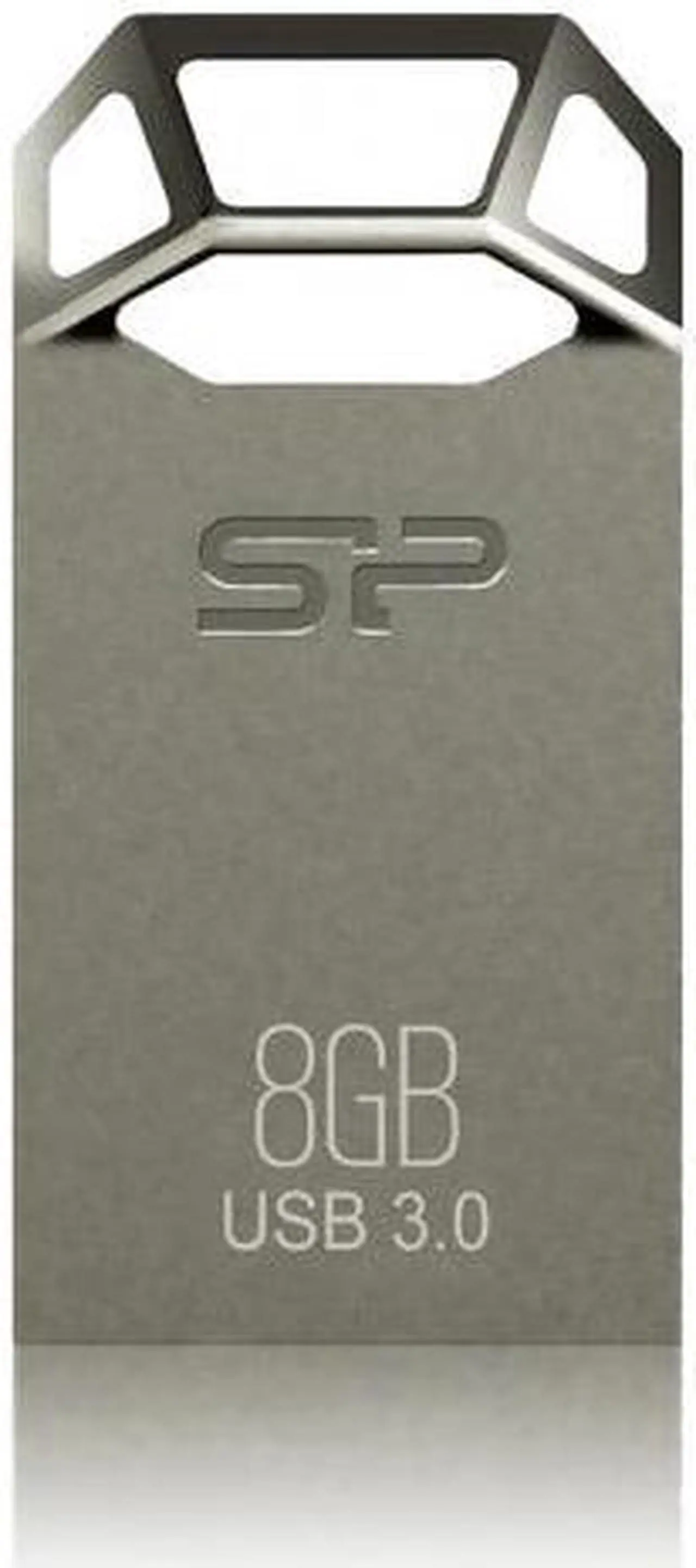 Alt view image 4 of 6 - Silicon Power 8GB Silicon Power Jewel J50 USB3.0 Zinc-Alloy Compact USB Flash Drive Titanium Edition Model SP008GBUF3J50V1T