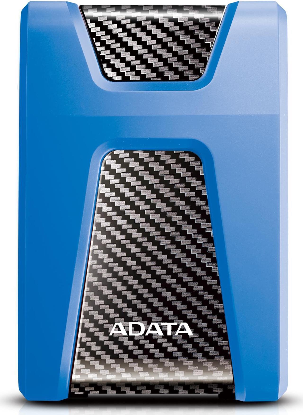 Alt view image 3 of 15 - ADATA Durable Series HD650: 2TB Blue External USB 3.1 Portable Hard Drive Gaming Console Compatible