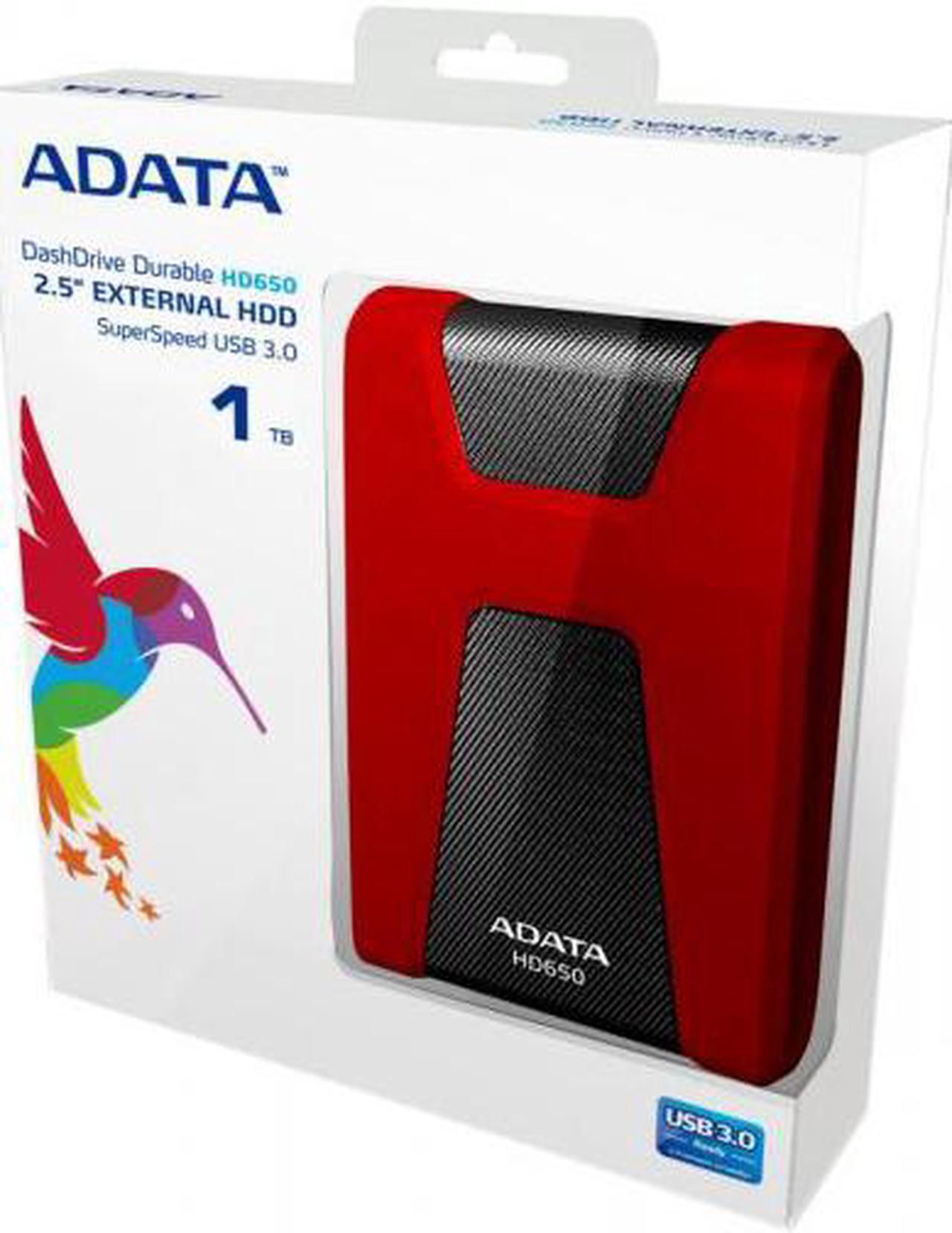 Alt view image 4 of 14 - ADATA Durable Series HD650: 2TB Black External USB 3.1 Portable Hard Drive Gaming Console Compatible