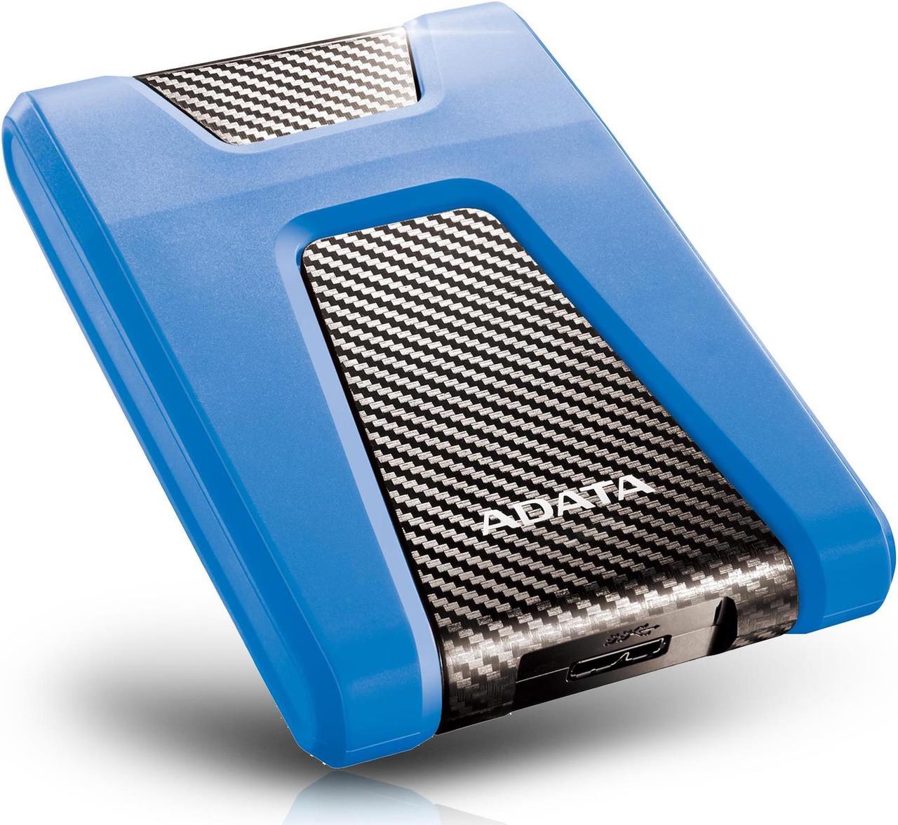 Main image of ADATA Durable Series HD650: 2TB Blue External USB 3.1 Portable Hard Drive Gaming Console Compatible