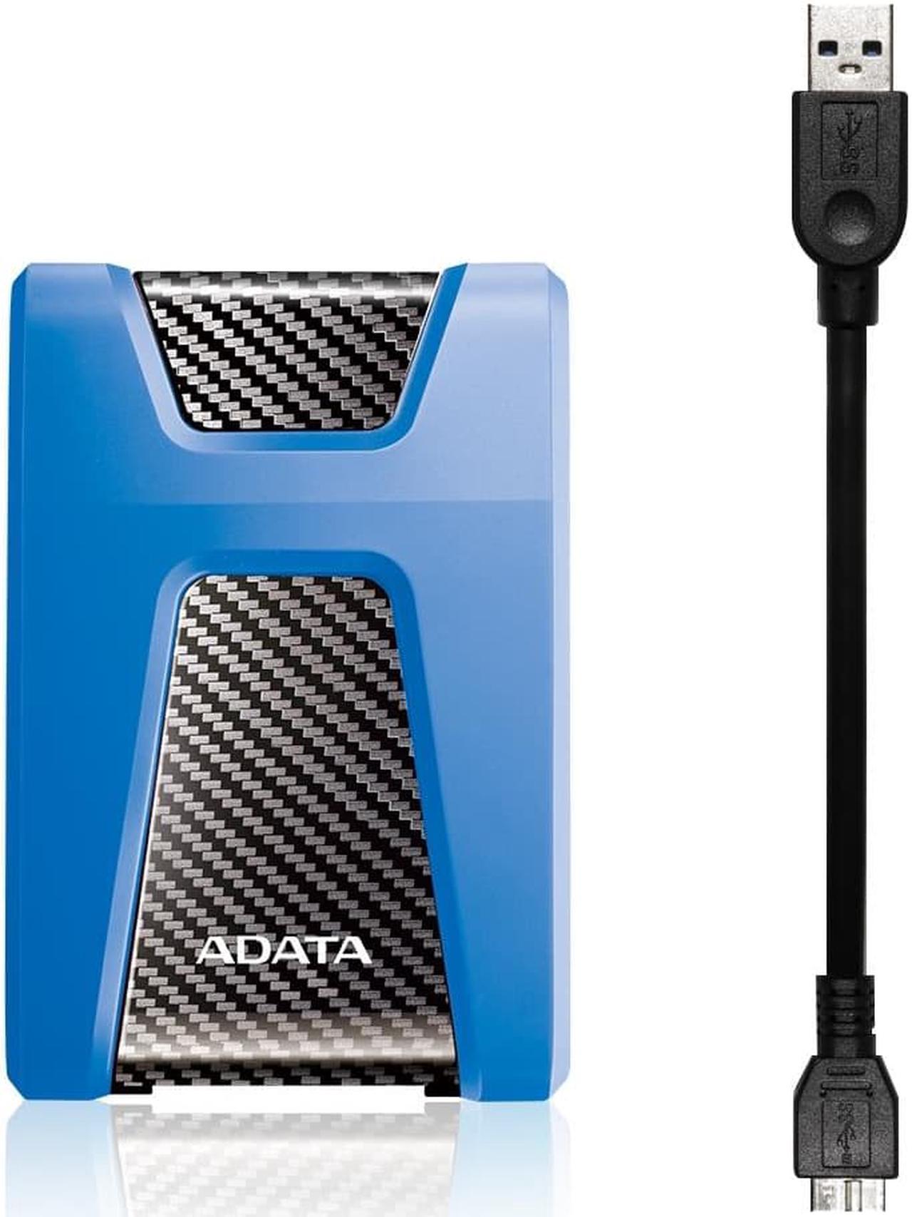 Alt view image 4 of 15 - ADATA Durable Series HD650: 2TB Blue External USB 3.1 Portable Hard Drive Gaming Console Compatible