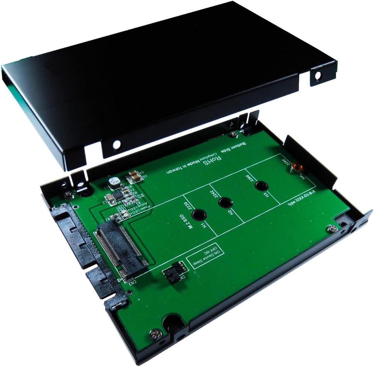 ZTC Sky 2.5" Enclosure M.2 (NGFF) SSD to SATA III Board Adapter. Multi Size Fit with High Speed 6.0GB/s. Model ZTC-EN006