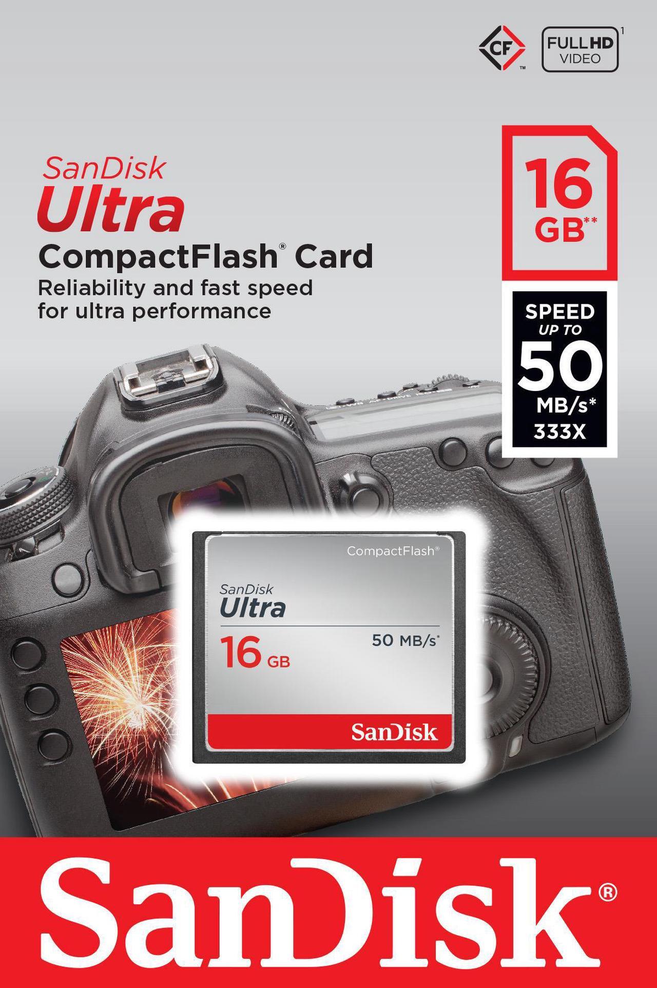 Alt view image 5 of 11 - SanDisk Ultra 16GB CompactFlash Memory Card Speed Up To 50MB/s- SDCFHS-016G-G46