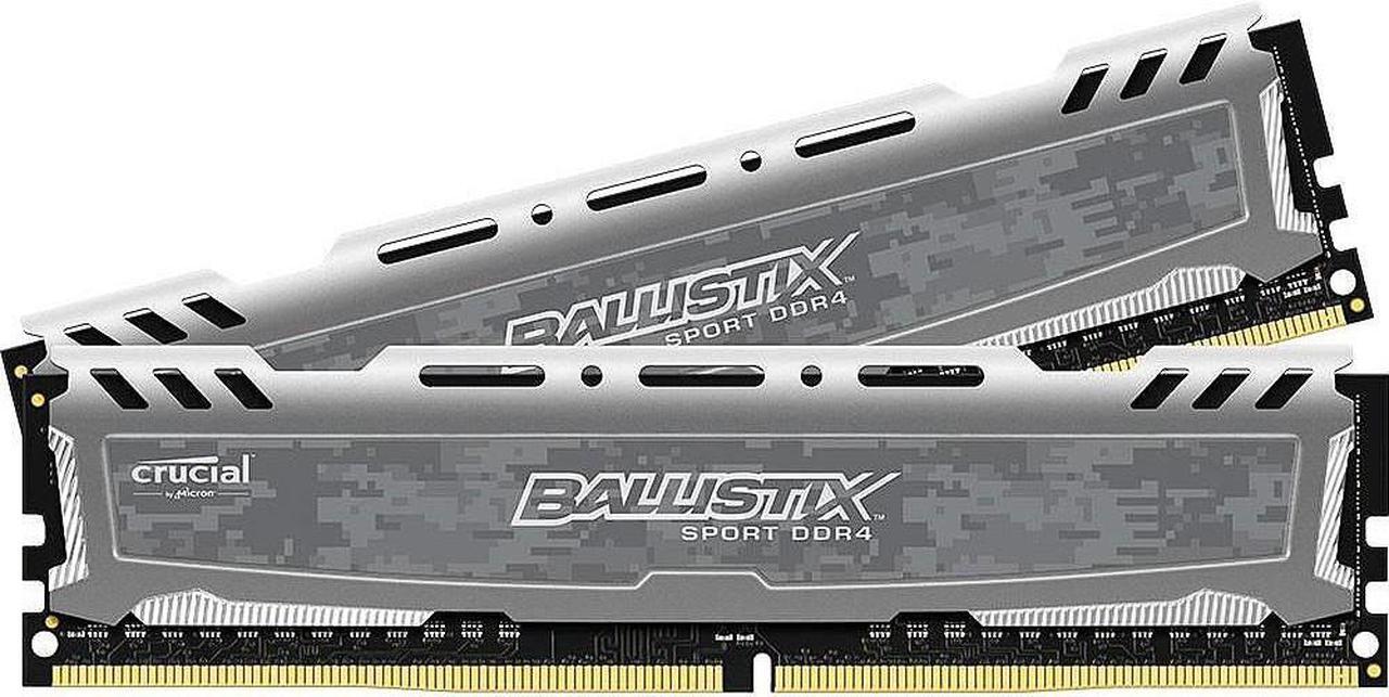 Main image of 16GB Crucial Ballistix Sport LT Series PC4-24000 3000MHz DDR4 CL16 Memory Kit (2x8GB) - Grey