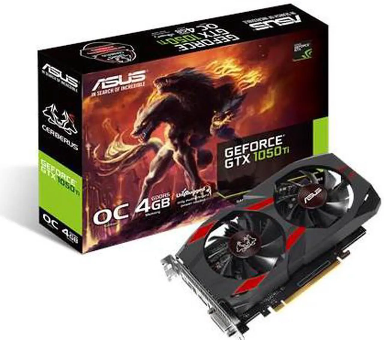 Alt view image 3 of 7 - ASUS CERBERUS-GTX1050TI-A4G - Advanced Edition - graphics card - GF GTX 1050 Ti - 4 GB GDDR5 - PCIe 3.0 x16 - DVI, HDMI,