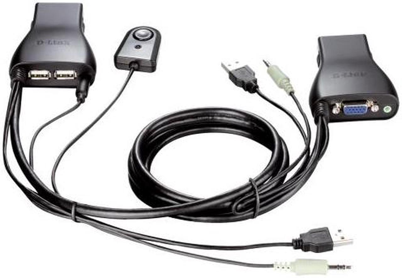 Alt view image 3 of 3 - D-Link DKVM-222 2 Port USB KVM Switch with Audio Support