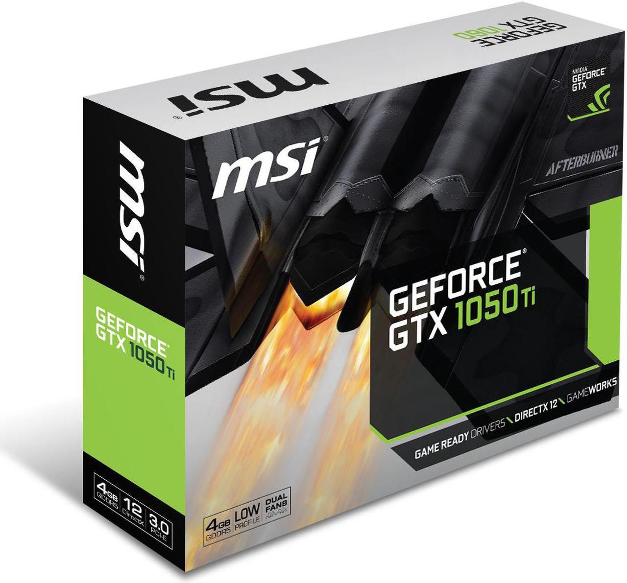 Alt view image 9 of 9 - MSI GTX 1050 Ti Low Profile 4GB GDDR5 Graphics Card (V809-2404R)