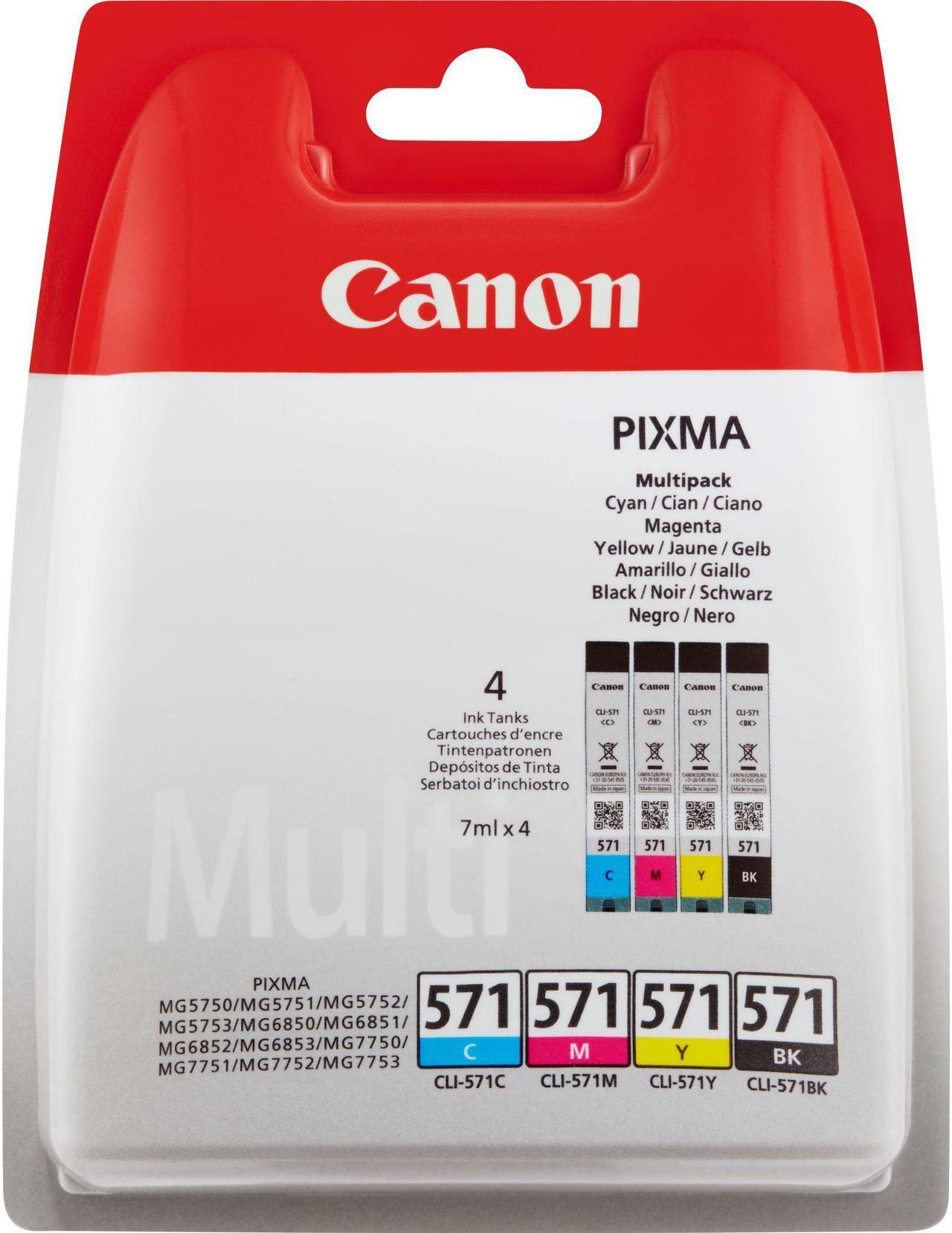 Canon CLI-571 XL Black, Cyan, Magenta, Yellow Ink Cartridge