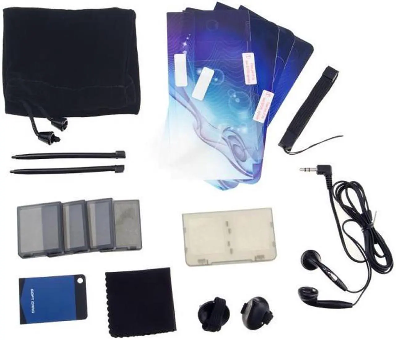 Alt view image 2 of 3 - NEON Nintendo DSI XL 20-in-1 Accessory Starter Pack Includes carrying pouch, Cleaning cloth, Screen protectors, Stylus, Skin and more  Model TTNL-001