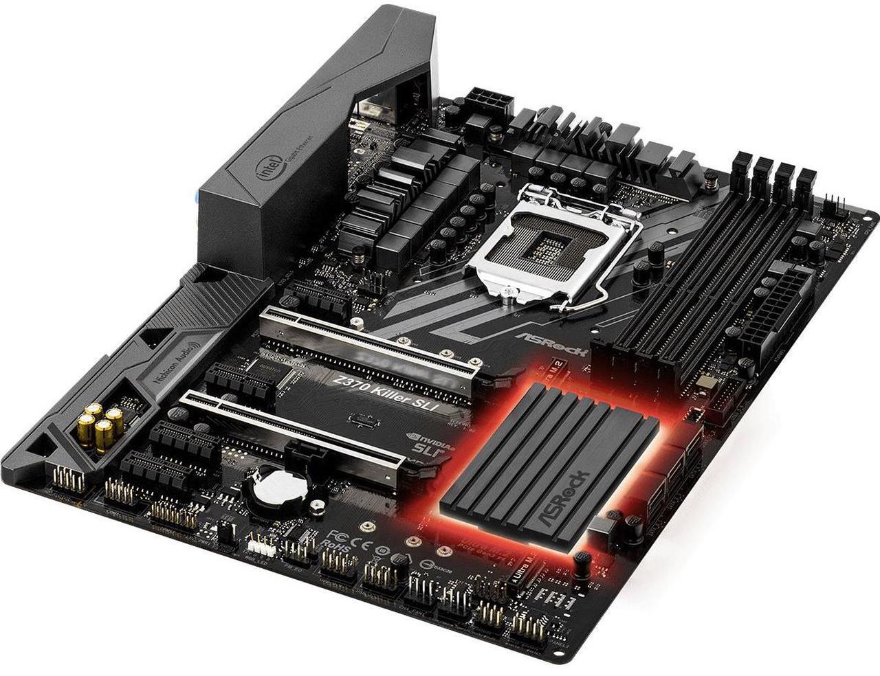 Alt view image 6 of 10 - ASRock Intel Z370 Killer SLI Socket LGA 1151 DDR4 ATX Motherboard (Z370 KILLER SLI)