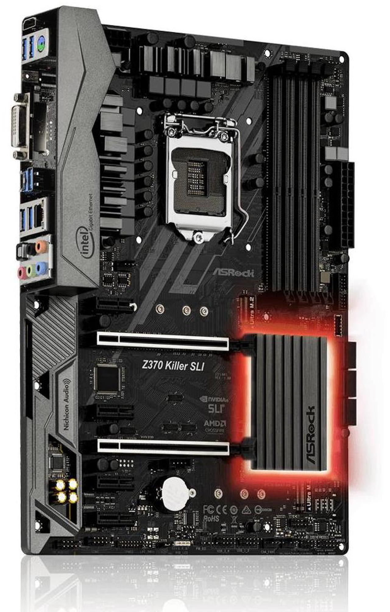 Alt view image 8 of 10 - ASRock Intel Z370 Killer SLI Socket LGA 1151 DDR4 ATX Motherboard (Z370 KILLER SLI)