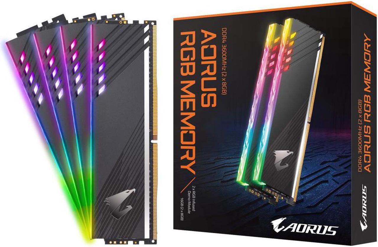 Gigabyte Aorus RGB 16GB (2 x 8GB) DDR4 3600MHz CL18 Dual Channel Kit w/2x Demo Kits - GP-AR36C18S8K2HU416R