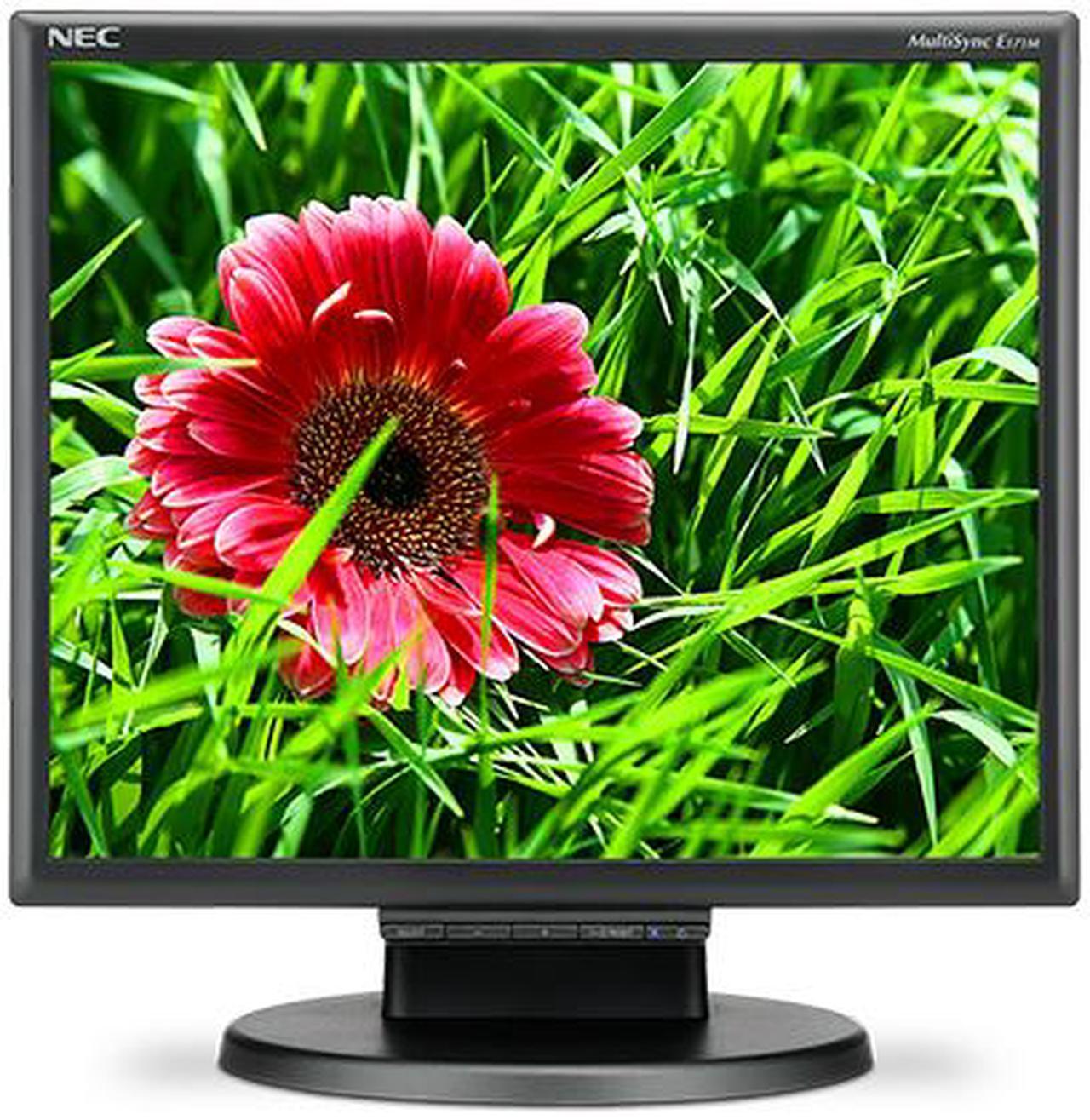 Main image of NEC Display MultiSync E171M-BK Black 17” TN Panel, Led Backlight LCD Monitor 5ms 250cd/m2, Height Adjust, Tilt & Swivel, Built-in Speakers, ECO Mode function – Carbon Footprint Meter