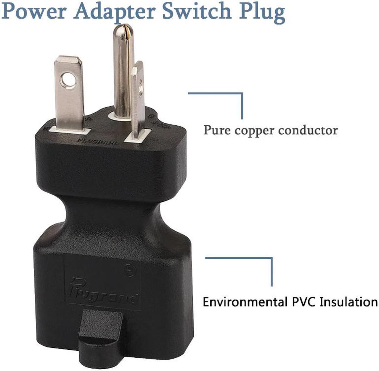 Alt view image 4 of 7 - 5-20P to 5-15R & 5-20R, 2-IN-1 Nema 5-20P Male to Nema 5-15/20R Female AC Adapter,20 Amp T-Blade Male Plug to 15A/20A,5-20P TO 5-15R,5-20R Combo