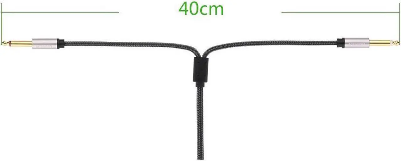 Alt view image 4 of 7 - Ugreen Gold Plated 3.5mm 1/8" TRS to 2 x 6.3mm 1/4" TS Mono Y-Cable Splitter Cord (5ft/1.5m)10614
