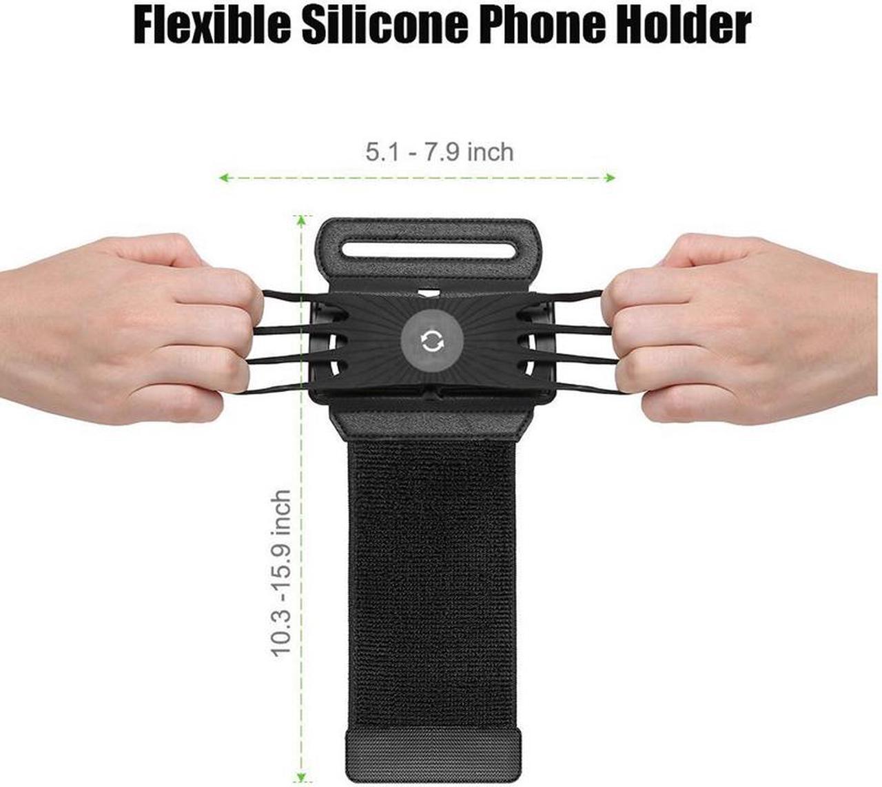 Alt view image 5 of 7 - Phone Wristband 180° Rotating Sports Armband Holder Running Jogging Exercise Cellphone Universal ,Workout Forearm Wristband Phone Holder for 4-5 iPhone , Samsung ,Smart phone (4" to 5.5" Phone)