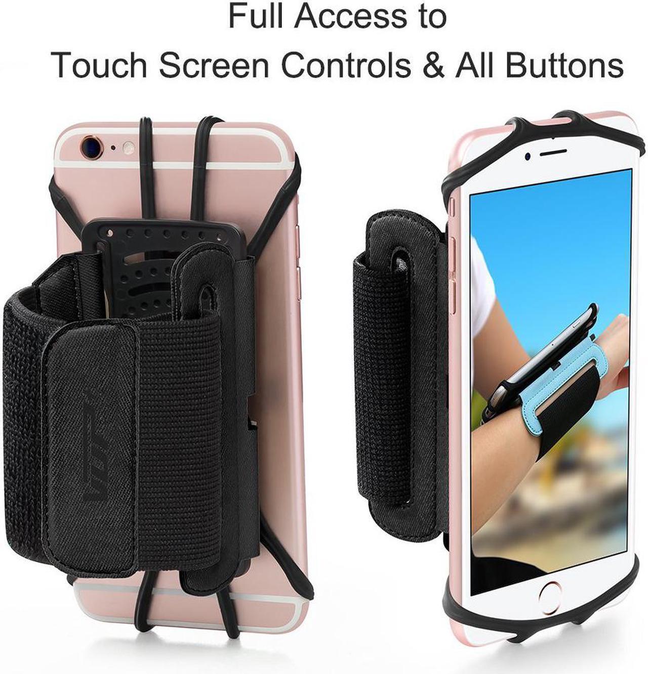 Alt view image 6 of 7 - Phone Wristband 180° Rotating Sports Armband Holder Running Jogging Exercise Cellphone Universal ,Workout Forearm Wristband Phone Holder for 4-5 iPhone , Samsung ,Smart phone (4" to 5.5" Phone)