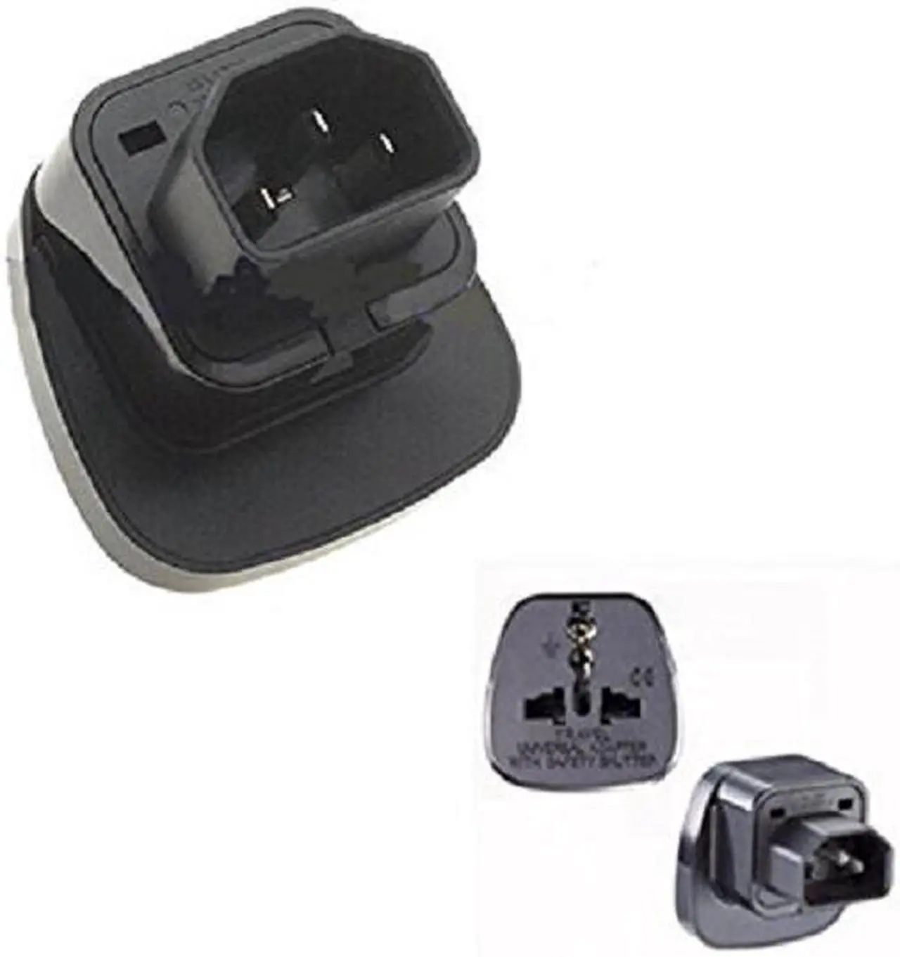 Alt view image 3 of 6 - (2 Pack) Tekit IEC C14 to Universal Female AU US UK EU C13 Safe Socket Power Adapter AC Plug,Power Adapter Black Female Socket To Pro IEC 320 PDU UPS C14 Plug Power Adapter Converter Universal socket