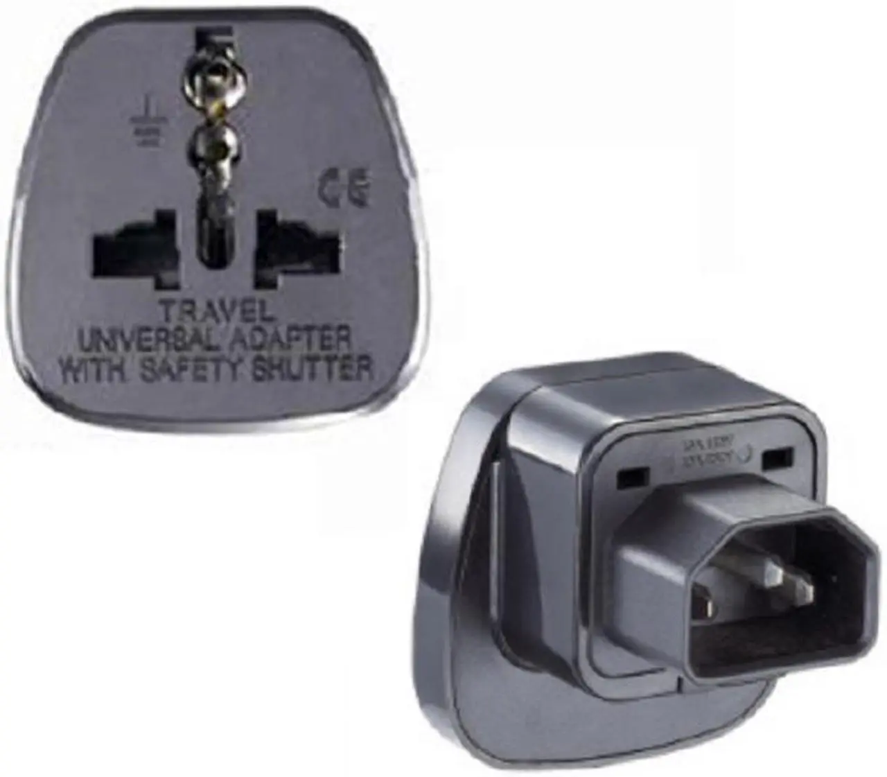 Alt view image 2 of 6 - (2 Pack) Tekit IEC C14 to Universal Female AU US UK EU C13 Safe Socket Power Adapter AC Plug,Power Adapter Black Female Socket To Pro IEC 320 PDU UPS C14 Plug Power Adapter Converter Universal socket