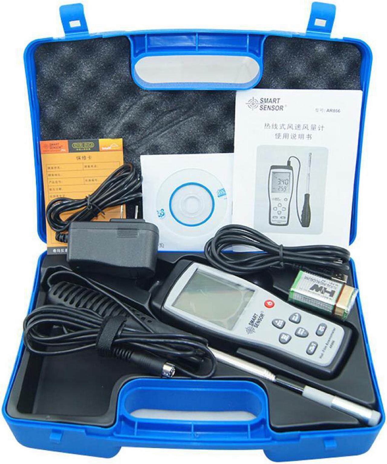 Alt view image 6 of 7 - AR866A Digital Hot-film Anemometer Wind Speed meter Air Velocity Temperature measurement 40M/S Data Hold to PC via USB diagnostic-tool