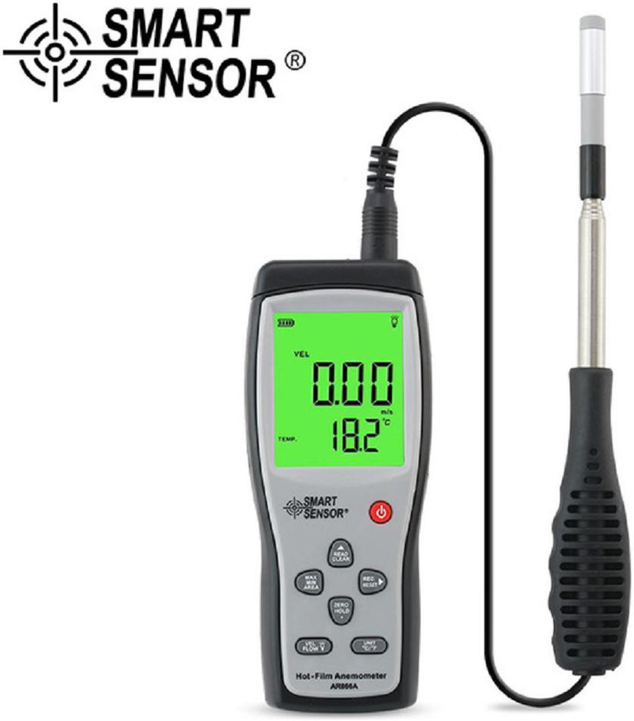 Main image of AR866A Digital Hot-film Anemometer Wind Speed meter Air Velocity Temperature measurement 40M/S Data Hold to PC via USB diagnostic-tool
