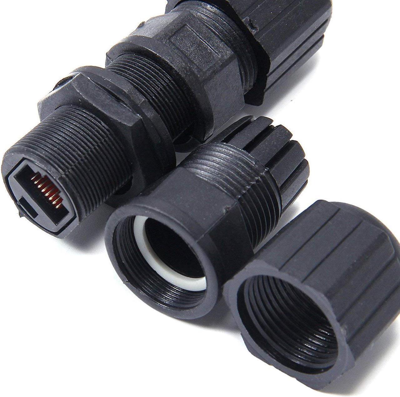 Alt view image 6 of 7 - Panel Mount RJ45 Waterproof Connector 8 PIN, IP68 Ethernet Network Cable Connector LAN Coupler Adapter  Cat5 6 7 8P8C,Locking Waterproof CAT6 RJ45 Female to Female Lan Ethernet Network coupler
