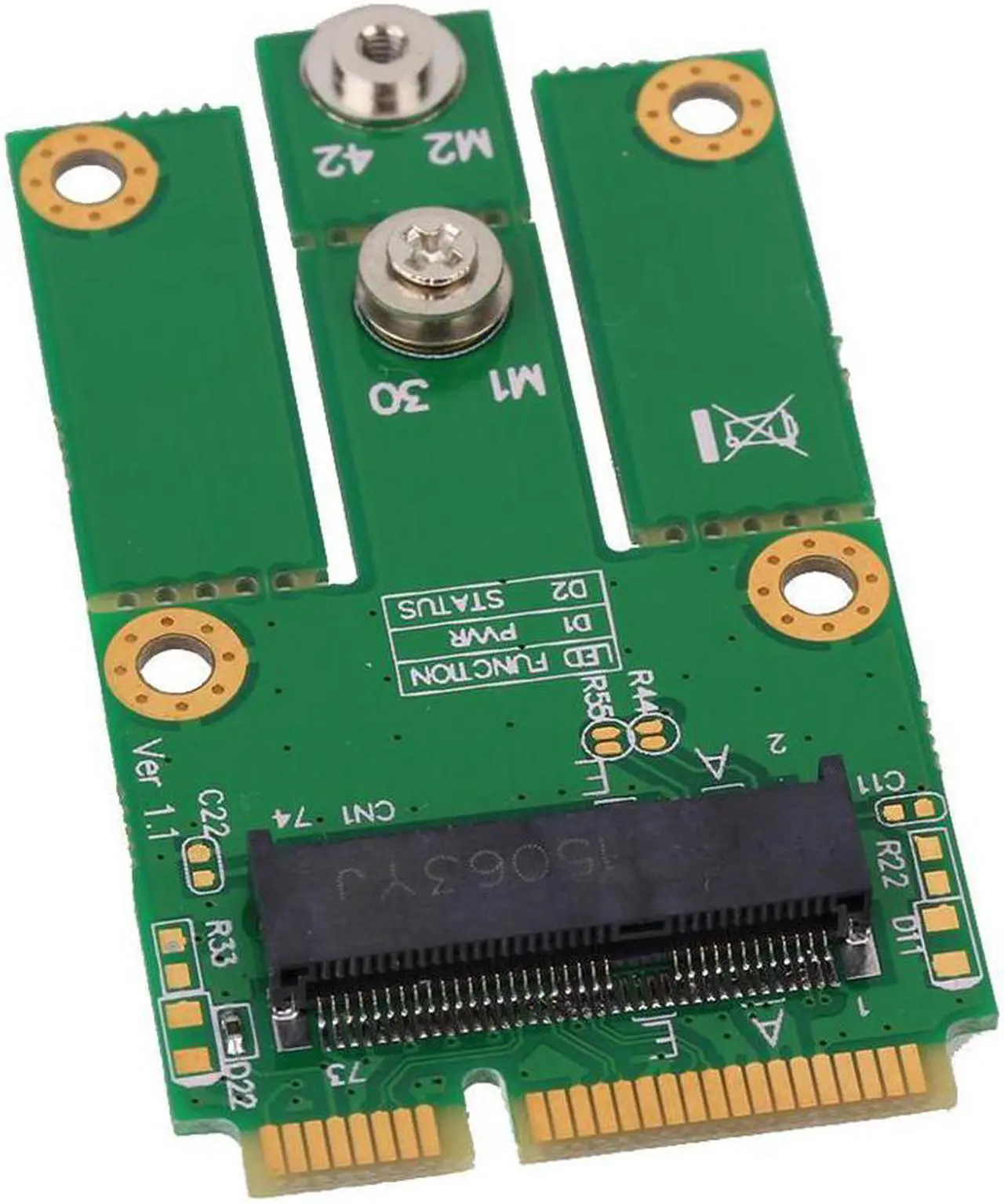 Alt view image 2 of 6 - New Version M.2 NGFF / Key E Card to mPCIe (PCIe+USB) Adapter For Laptop Desktop mPCIe slot