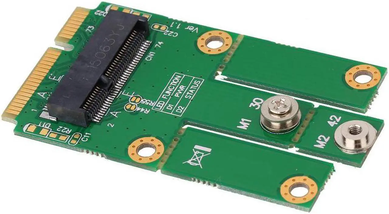 Alt view image 5 of 6 - New Version M.2 NGFF / Key E Card to mPCIe (PCIe+USB) Adapter For Laptop Desktop mPCIe slot