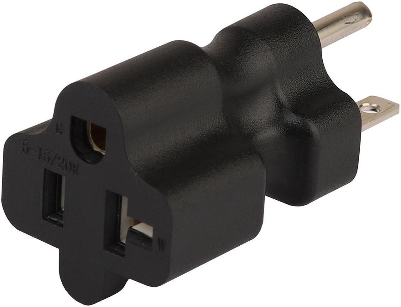 Alt view image 3 of 7 - 5-20P to 5-15R & 5-20R, 2-IN-1 Nema 5-20P Male to Nema 5-15/20R Female AC Adapter,20 Amp T-Blade Male Plug to 15A/20A,5-20P TO 5-15R,5-20R Combo