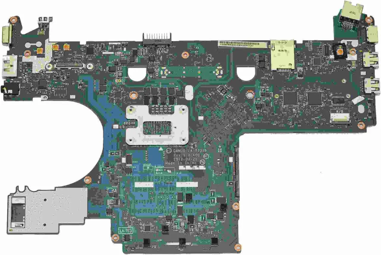 Alt view image 2 of 5 - Dell OEM Latitude E6230 System Board 2.60GHz i5-3320M  Motherboard H4YT6