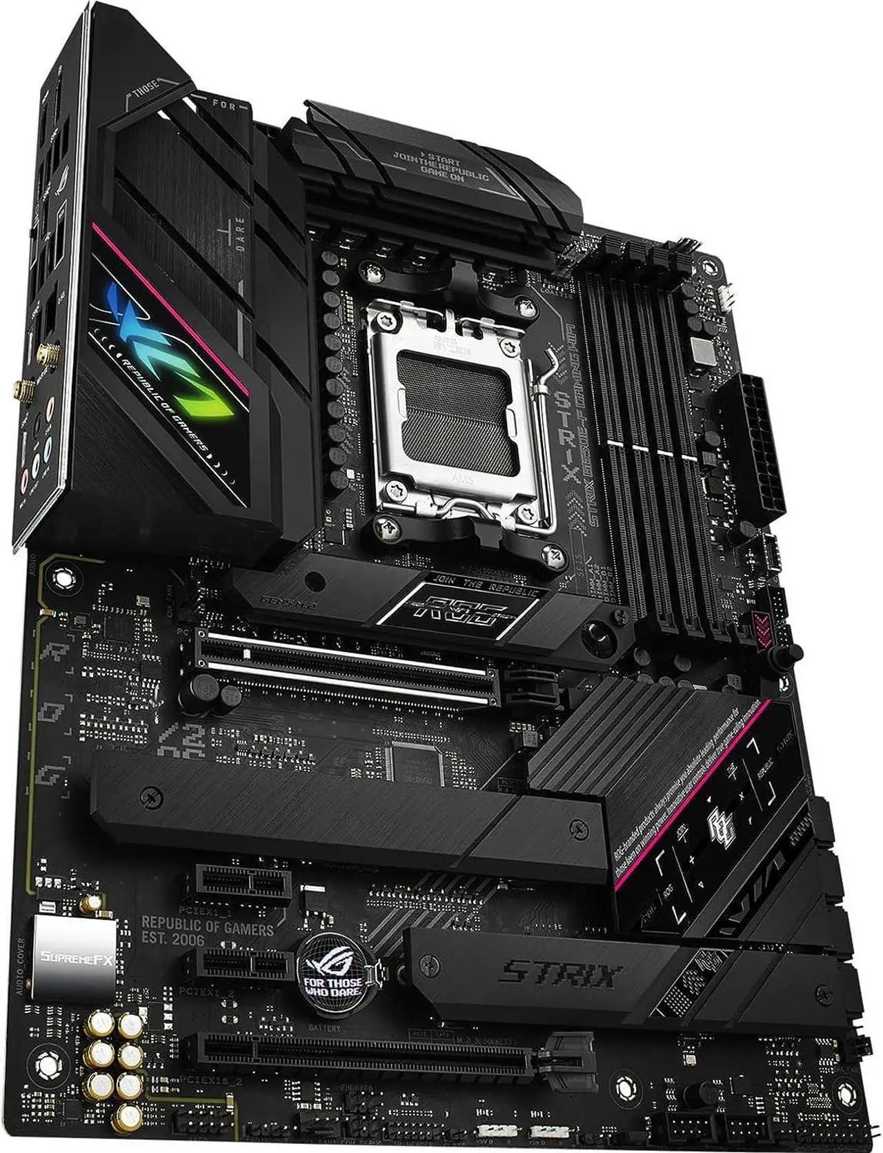 Alt view image 7 of 7 - ASUS ROG STRIX B650E-F GAMING WiFi Socket AM5 (LGA 1718) Ryzen 7000 gaming motherboard(12 + 2 power stages, DDR5, three M.2 slots, PCIe 5.0, WiFi 6E, 2.5G LAN, USB 3.2 Gen 2x2 Type-C® port)