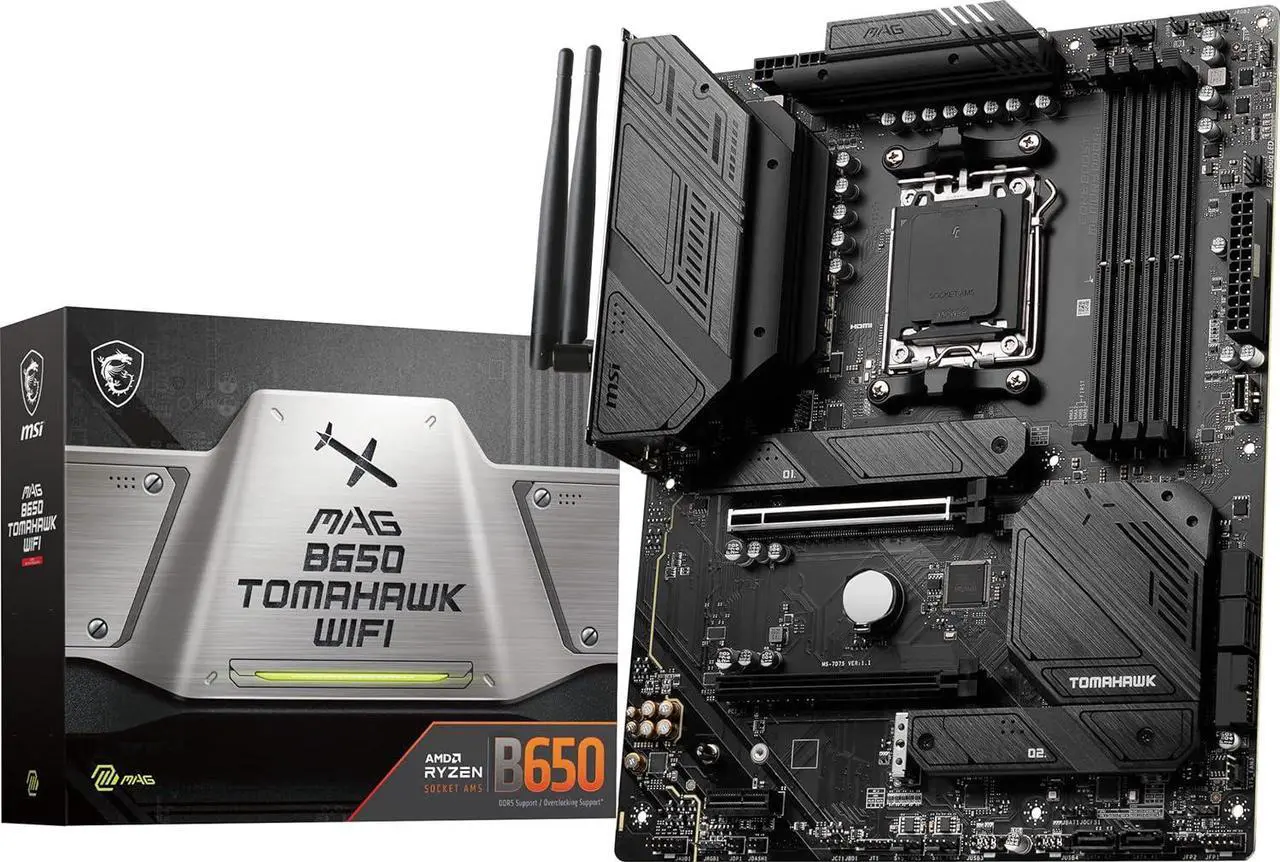 Alt view image 7 of 8 - MSI MAG B650 TOMAHAWK WIFI AM5 AMD B650 SATA 6Gb/s DDR5 Ryzen 7000 ATX Motherboard